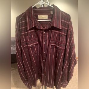 Vintage bit and bridle pearl snap button down western shirt size 3X